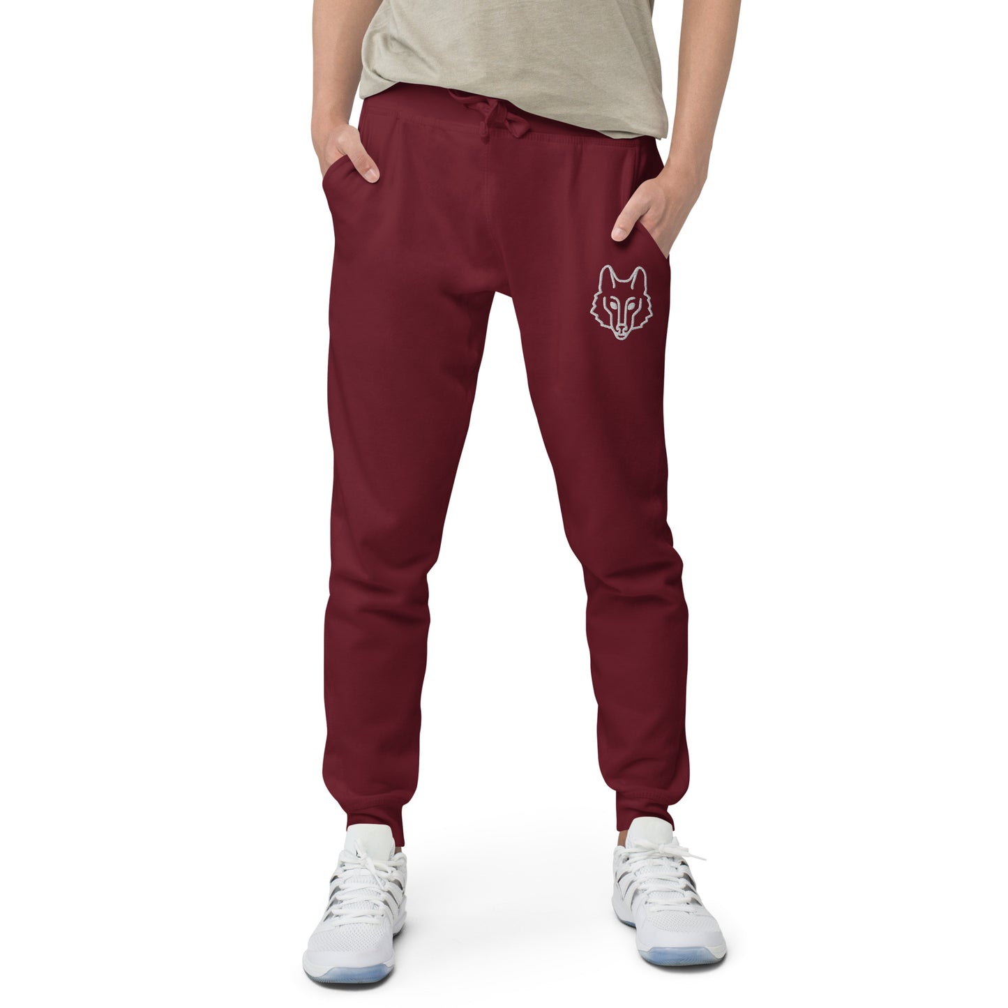 Wolf Face fleece sweatpants