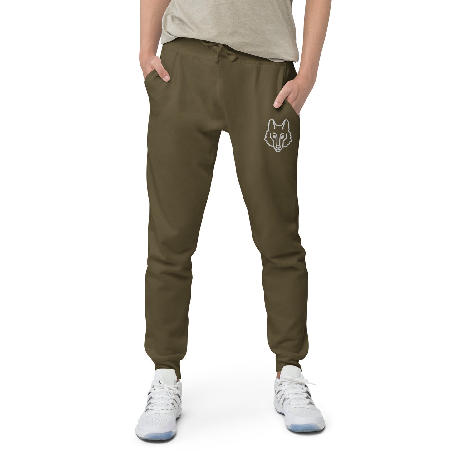 Wolf Face fleece sweatpants