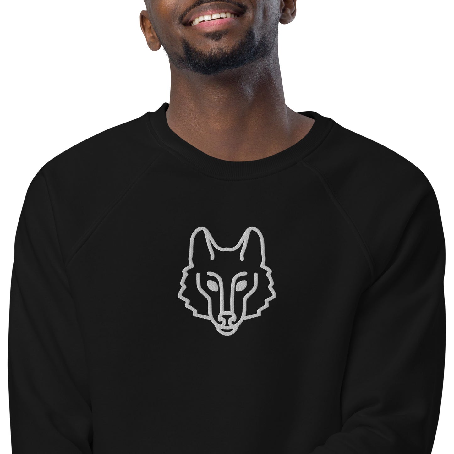 Unisex organic raglan sweatshirt