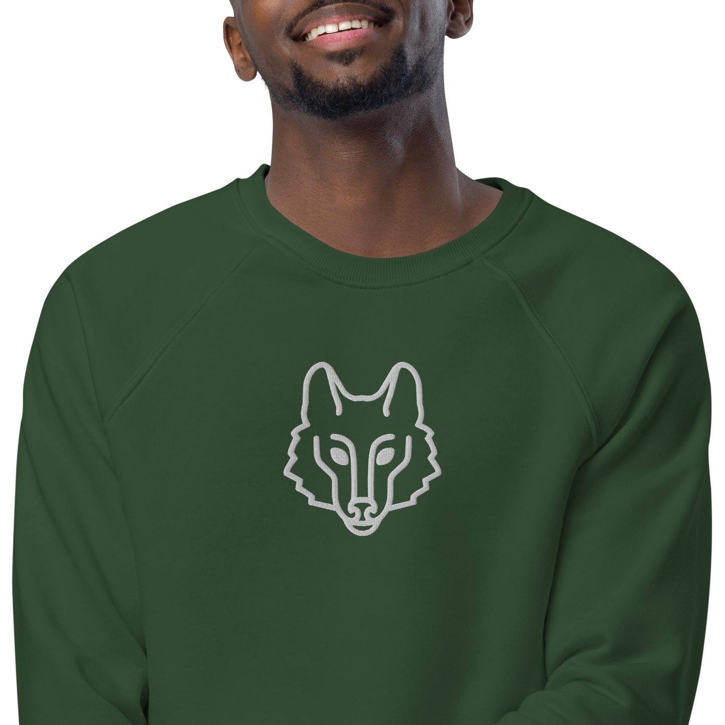 Unisex organic raglan sweatshirt