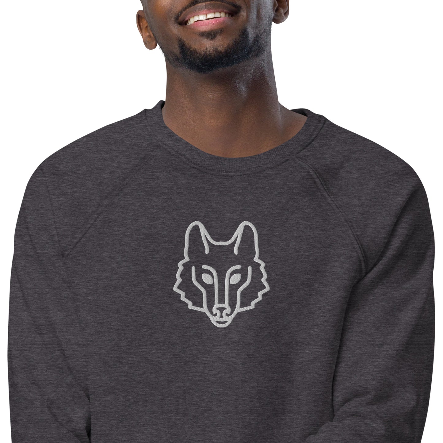 Unisex organic raglan sweatshirt