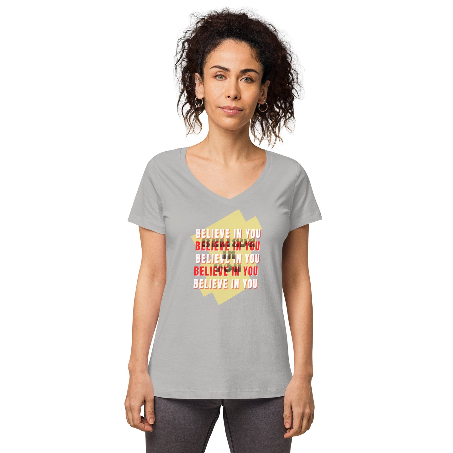 v-neck t-shirt Believe In You