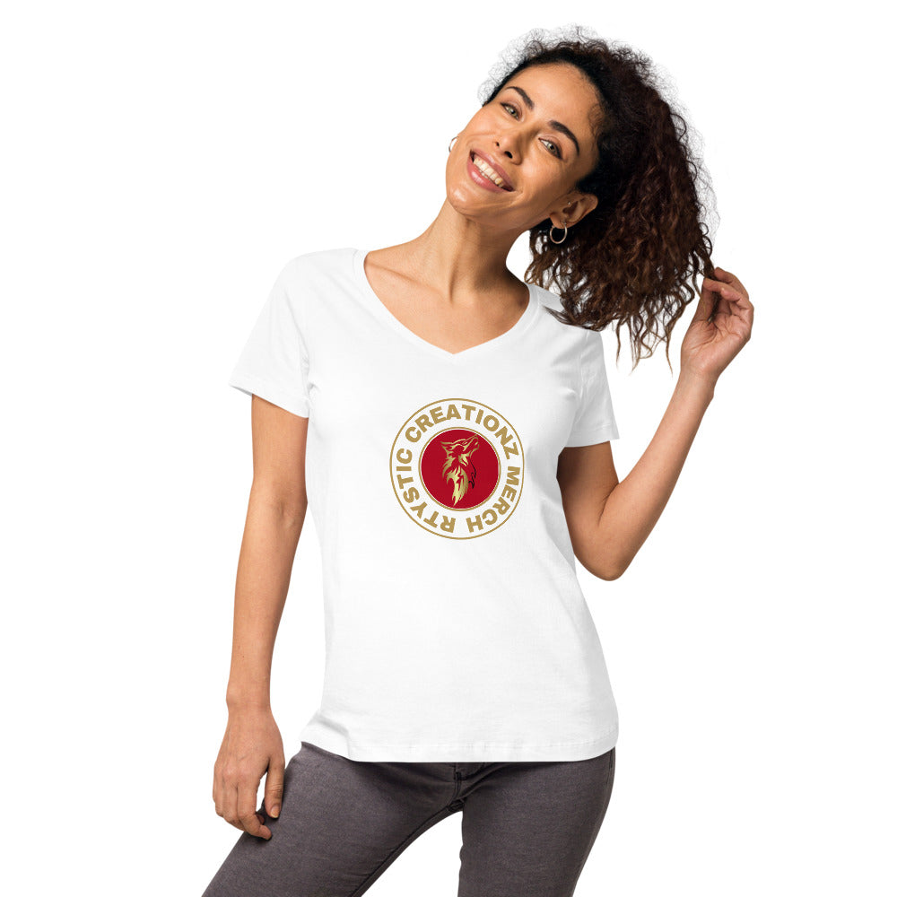 Women’s fitted v-neck t-shirt